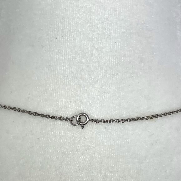 925 Sterling Silver And Crystal Pave Circle Necklace - Picture 3 of 4